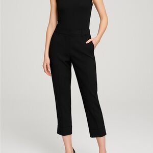 Vince Black Cropped Cuffed Trousers – Size 8